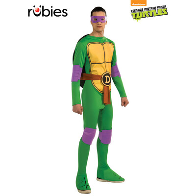 TMNT Teenage Mutant Ninja Turtles Adult Donatello Costume Standard – Jumpsuit, Shell, Mask, Elbow & Knee Pads