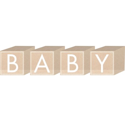 Baby Shower MDF Baby Blocks Table Decoration Ready To Pop