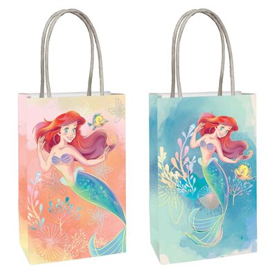 The Little Mermaid Kraft Paper Loot Bags (Pk 8)