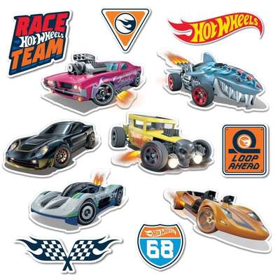 Hot Wheels Cutouts Decorations (Pk 12)