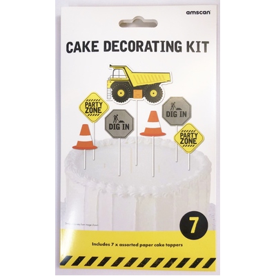 Construction Cake Topper Picks Kit (Pk 7)