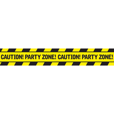 Yellow Caution Party Zone Construction Party Tape 6m