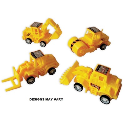 Construction Pull Back Toy Trucks Party Favours (Pk 4)
