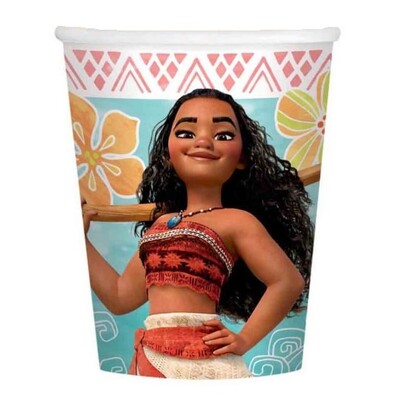Disney Moana Paper Cups 9oz 266ml Pk 8