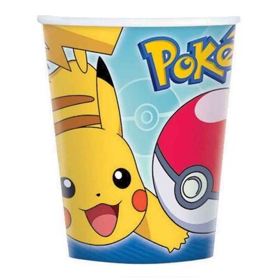 Pokemon Classic Paper Cups 266ml Pk 8 9oz