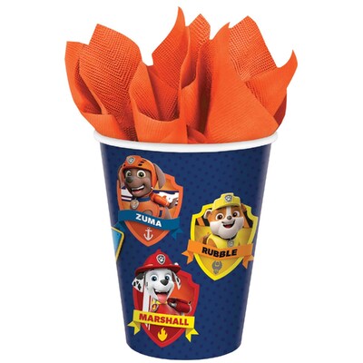Paw Patrol Paper Cups 266ml Pk 8