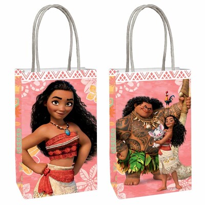Disney Moana Kraft Paper Loot Bags Pk 8