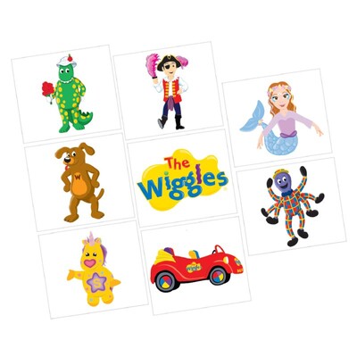 The Wiggles Party Temporary Tattoos Pk 8 1 Sheet