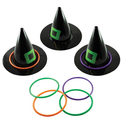 Fright Night Mini Witch Hat Ring Toss Game 