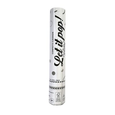 White Confetti Cannon 28cm Tissue Paper Party Popper Wedding Celebration