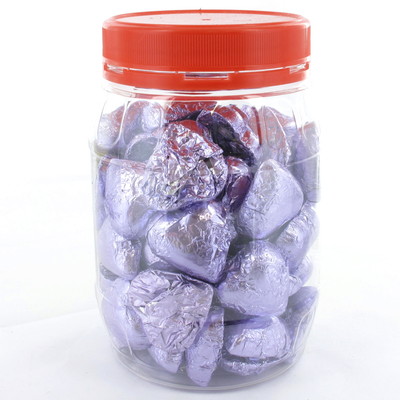 Lavender Chocolate Hearts 500g (approx 50 hearts in jar)