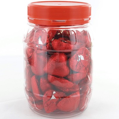 Red Chocolate Hearts 500g (approx 50 hearts in jar)