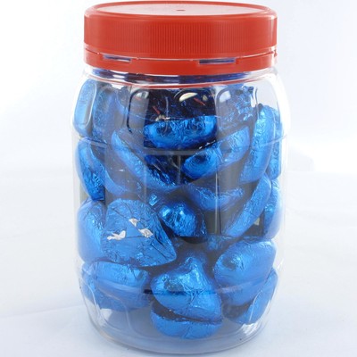 Royal Blue Chocolate Hearts 500g (approx 50 hearts in jar)