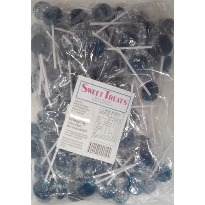 Flat Blue Tutti Frutti Flavour Lollipops 1kg (Approx. 125 Lollipops)