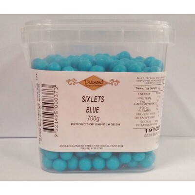 Light Blue Sixlet Chocolate Balls (700g)