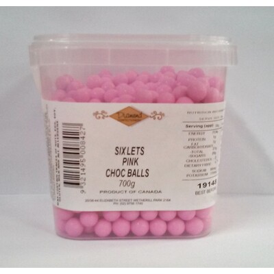 Light Pink Sixlet Chocolate Balls (700g)
