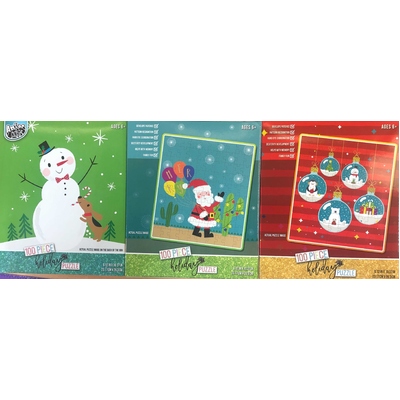 Assorted Designs Kids Christmas Puzzles (Pk 3)