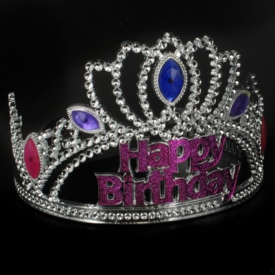 Princess Party Tiara - Happy Birthday Gem Pk1 