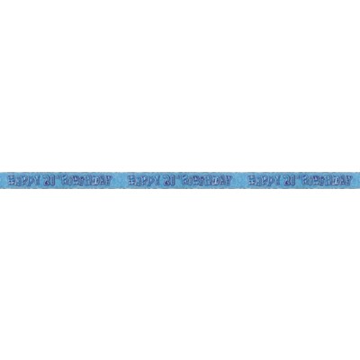 Glitz Blue Foil Banner 21 (3.6m) Pk 1 
