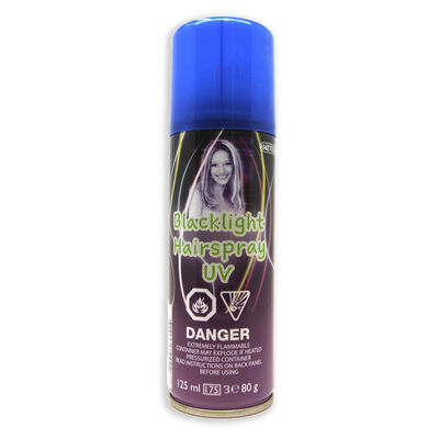 Black Light UV Hairspray 125ml (Pk 1)