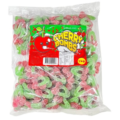 Sour Cherry Bombs Lollies 1kg