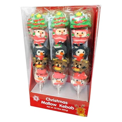 Christmas Marshmallow Kebab Lolly 57g (Pk 12)