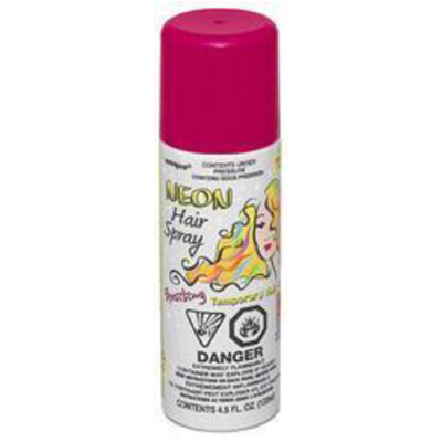 Neon Hot Pink Hairspray 133ml (Pk 1) 