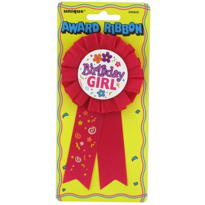 Award Ribbon Birthday Girl Pk1 