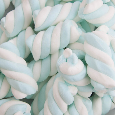 Blue & White Twist Marshmallows 800g