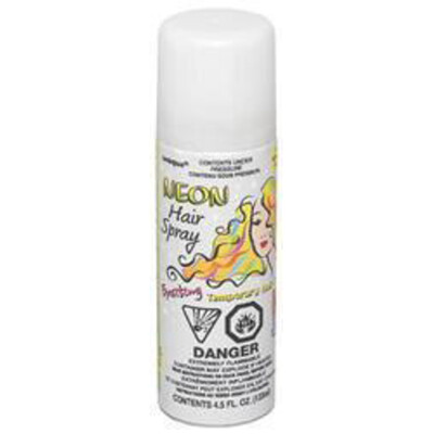 Neon White Hairspray 133ml (Pk 1) 