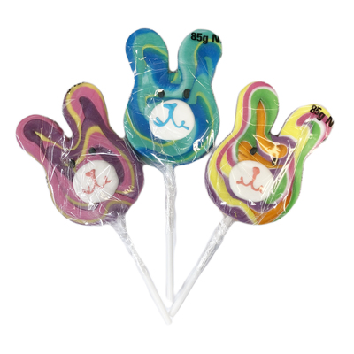 Assorted Colour Easter Bunny Mega Pop Lollipop 85gm (Pk 1)