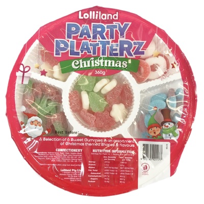 Christmas Party Platterz with Assorted Lollies (360gm)