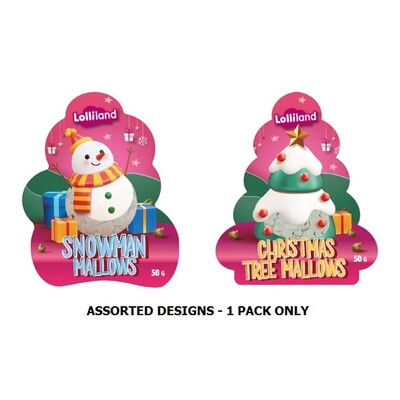 Christmas Marshmallows Mini Bag Assorted 50g