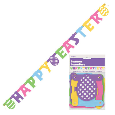 Pastel Happy Easter Jointed Letter Banner 1.43m