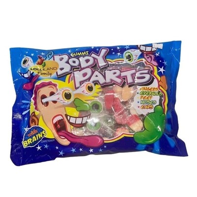 Gummi Body Parts Halloween Lollies 500gm Approx 60 Pieces