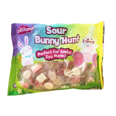Bunny Hunt Sour Gummi Easter Lollies 300g
