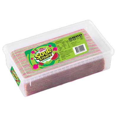 Watermelon Sour Straps 1kg  Pk135 Approx LL