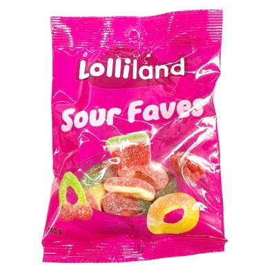 Sour Faves Mixed Lollies 140g