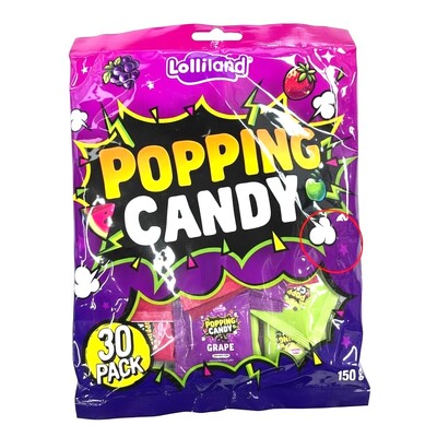 Halloween Popping Candy Packets 150g │Pack 30 Assorted Flavours Trick Or Treat