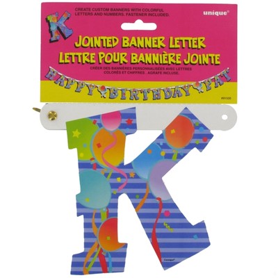 Banner Jointed Letter K Pk1 