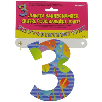 Banner Jointed Number 3 Pk1 