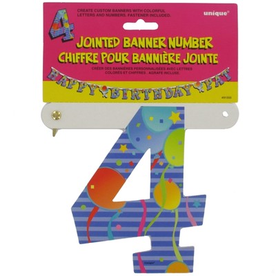 Banner Jointed Number 4 Pk1 