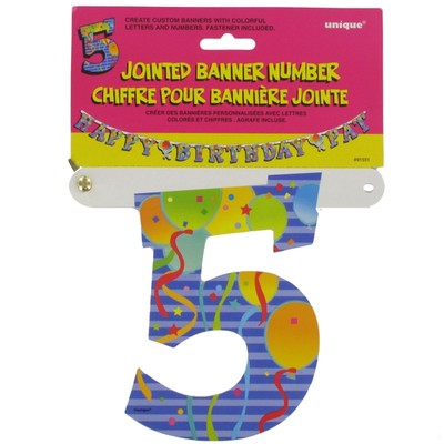 Banner Jointed Number 5 Pk1 
