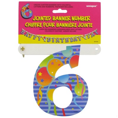 Banner Jointed Number 6 Pk1 