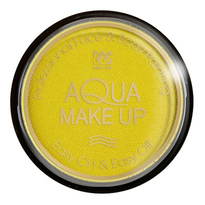 Widmann Pastel Yellow Aqua Make-Up Face & Body Paint 10ml | Water-Based Costume Makeup