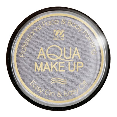 Widmann Grey Silver Aqua Make-Up Face & Body Paint 10ml | Water-Based Costume Makeup