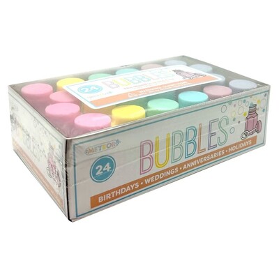 Pastel Colour Party Bubbles Pk 24