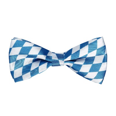 Oktoberfest Adjustable Blue & White Bow Tie
