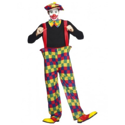 Adult Male Hooped Clown Costume (Large, 42-44)