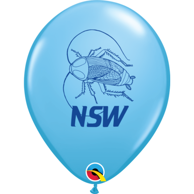 NSW Cockroach Pale Blue Latex Balloons Pk 10